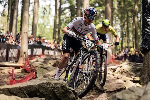 Tom Pidcock performs at UCI XCO World Cup